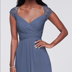 David’s Bridal | Style F19505 | Steel Blue